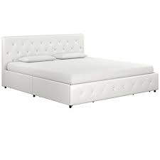 Get the support you need without the need for extra foundation with dakota upholstered platform bed. Dhp Dakota Upholstered Platform Bed With Storage Drawers Https Www Amazon Com Dp B07fcx3s Leather Platform Bed Upholstered Beds Platform Bed With Storage