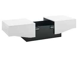 Table Basse Coffre Blanc Et Noir Laque Table Basse D Appoint Salon Sejour Meuble Fly Table Basse D Appoint Coffre Blanc Tables Basses Coffres