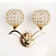Clear Crystal Globe Shade Wall Mounted Lighting 2 Light Antique Style Sconce Light For Bedroom Takeluckhome Com