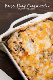 Cheesy Ground Beef And Rice Casserole Oh Sweet Basil Recipe Recipes Ground Beef Recipes Food