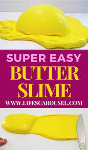 Easy Butter Slime Recipe Smoothest And Stretchest Slime Ever Butter Slime Recipe Slime Recipe Diy Slime Recipe