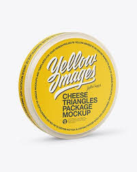 8 Cheese Triangles Package Mockup Half Side View In Packaging Mockups On Yellow Images Object Mockups Mockup Free Psd Psd Mockup Template Mockup