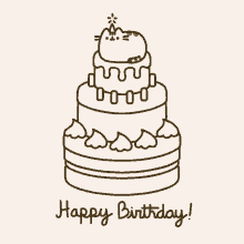 While it is imperative to make sure the birthday cake tastes everyone loves butterflies and this cake offers a great aesthetic appeal that most people would love. Happy Birthday Pusheen Gifs Tenor