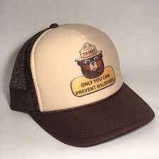 Smokey The Bear Trucker Hat Only You Can Prevent Forest Fires Etsy Trucker Hat Smokey The Bears Hats