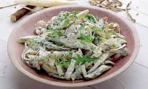Salsify And Celeriac With Boiled Lemon Aioli Recipe Yotam Ottolenghi Aioli Recipe Celeriac Easy Salad Recipes