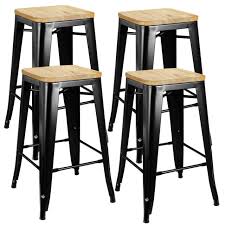 rustic counter height bar stools set