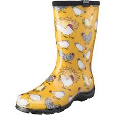 Sloggers Womens Rain Garden Chicken Print Boot 33