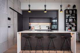 Apart from offering ample illumination, they seem to bring along with them logico pendant lights over the kitchen island look like floating pieces of modern art. Our Cairo Pendants Add A Mid Century Modern Aesthetic To This Kitchen Mullan Lighting