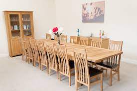 Buy any dining table and get half price* chairs. Large 12 14 Seater Oak Extending Dining Table Tallinn Free Delivery Top Furniture