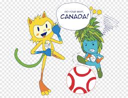 Olympic mascots have been a key part of the games since 1968. Vinicius And Tom Olympic Games 2016 Summer Olympics Mascot Paralympic Games Canada Manga Png Pngegg