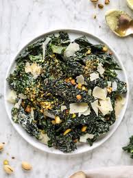 Kale Salad Parmesan Pistachio Kale Salad Dinosaur Kale Salad Recipe Green Salad Recipes Spring Recipes Dinner Kale Salad