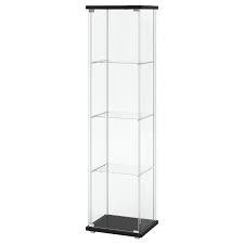 detolf glass door cabinet, black brown