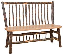 Maybe you would like to learn more about one of these? Hickory Log Stick Back Deacon Bench With No Arms Rustic Accent And Storage Benches By Furniture Barn Usa Houzz