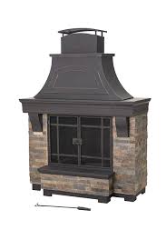 Amazon Com Sunjoy L Of134pst B Jasper Fireplace Patio Lawn Amp Garden Outdoor Fireplace Outdoor Stone Fireplaces Outdoor Fireplace Kits