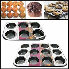 Non Stick Deep Cup Cake Baking Tray Tin Muffin Yorkshire Pudding Bakeware F F D Kitchen Dining Bar Baking Trays