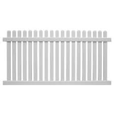 Weatherables Provincetown 4 Ft H X 8 Ft W White Vinyl Picket Fence Panel Kit Pwpi 3nr 4x8 The Hom Picket Fence Panels Vinyl Picket Fence Vinyl Fence Panels