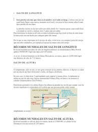 Record mundial masculino de salto largo. Salto De Longitud Pdf Deporte Del Atletismo Deportes Individuales