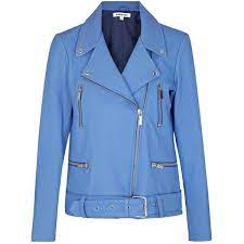 Elizabeth And James Corlyn Cerulean Leather Jacket 1 315 Liked On Polyvore Featuring Outerwear Jackets Coats Dºnƒn Blue Leather Jacket Clothes Jackets
