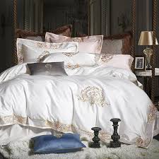 1000tc Algodao Egipcio Premium Luxo Conjunto De Cama Branco Eua Rei Rainha Tamanho 4 Pcs Maior In 2020 Duvet Bedding Sets Duvet Cover Sets Egyptian Cotton Duvet Cover