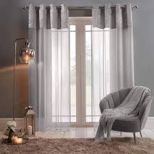 See more ideas about curtains, grey curtains, curtains living room. Sienna Pair Of Crushed Window Treatment Panel Lace Voile Net Curtain Textured Eyelet Ring Top Silver Grey Panels 55 Velvet 55 Wide X 87 Drop Buy Online In Bahamas At Bahamas Desertcart Com Productid