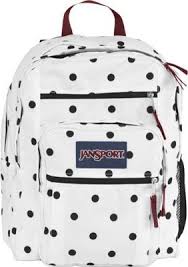 Black And White Jansport Backpack Jansport Big Student Backpack White Black Gracie Dot Via Ebags Com Jansport Backpack Jansport Cute Jansport Backpacks