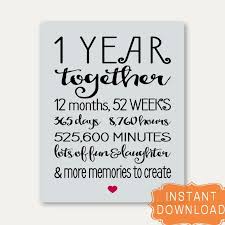 Framed 1st anniversary burlap print gifts for couple 1st wedding anniversary keepsake gift for husband wife paper anniversary 1 year of marriage. 1 Year Anniversary Sign Annviersary Cute Gift For Boyfriend Etsy In 2021 Cards For Boyfriend Anniversary Sign Happy One Year Anniversary