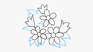 A bunch of flowers drawing easy. How To Draw Flower Bouquet Flower Bouquets Easy For Drawing Hd Png Download Transparent Png Image Pngitem