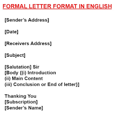 The notice format is based on federal register standards and should be used for a new or revised system of records. 4 Formal Letter Writing Format In English With Sample Letters