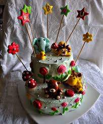 2 Tiered Jungle Cake with Fondant animals and Swiss Meringue Butter cream:  All Homemade for the Sonny Boy - A Homemakers Diary