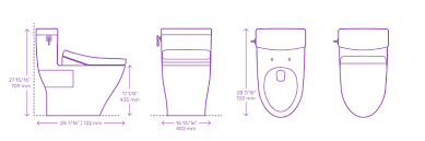 40 a 45 cm ht haut du réservoir : Toto Aimes One Piece Toilet Washlet Dimensions Drawings Dimensions Com