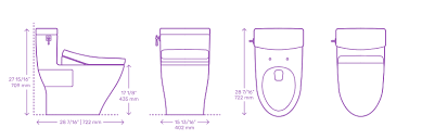 40 a 45 cm ht haut du réservoir : Toto Aimes One Piece Toilet Washlet Dimensions Drawings Dimensions Com