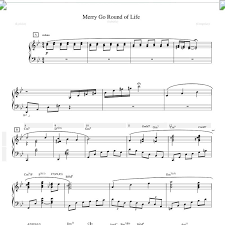 Joe Hisaishi Merry Go Round Of Life Piano Sheet Music Pin On Wish List
