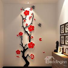 Related:purple rose wall stickers purple tree wall stickers purple flower wallpaper. Stunning Plum Flower 3d Wall Stickers Flower Wall Decals Wall Stickers Bedroom Floral Wall Decals