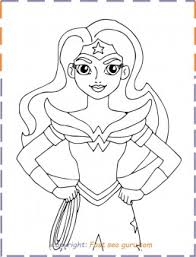 The game includes the following features: Wonder Woman Superhero Coloring Pages Free Kids Coloring Pages Printable