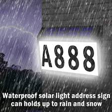 Its metal construction is durable to withstand the elements. Buy Solar House Numbers Light T Sunus Lighted House Numbers Sign Plaque Address Numbers For Houses Waterproof Led Solar Powered Address Sign For Houses Mailbox Street Yard Online In Vietnam B089gq799w