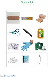 Courses in first aid can boost your career skills in any industry, can contribute to society, or uncover a pathway to specialist roles related to healthcare. First Aid Kit Worksheet