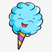 Blue Cotton Candy Cartoon Illustration Vector Png Similar Png