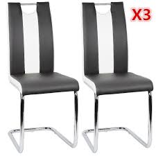 Maybe you would like to learn more about one of these? Lot De 6 Chaises De Salle A Manger Design Moderne Revetement En Pu Noir Et Blanc Chaises De Bureau Cdiscount Maison