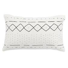Black And White Throw Pillows For Couch Safavieh Tari Oblong Throw Pillow In Black White In 2020 White Throw Pillows Throw Pillows Bed Pillows