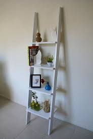 Painted Timber Ladder Shelf Ladder Shelf Shelves Candle Decor