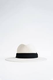 Hat With Contrasting Band Zara United States Hats Wide Brim Hat Band