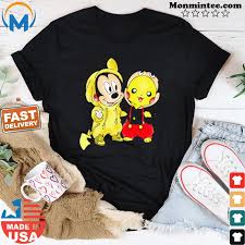Baby Mickey Mouse And Pikachu Pokemon Best Friends T Shirt Hoodie Sweater Long Sleeve And Tank Top