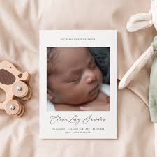 Birth Announcement Template Download Photo Baby Announcement Card Thank You  Templett