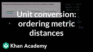 Metric Unit Conversions Distance Video Khan Academy
