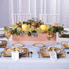 Sunflower daisy and hydrangea wooden box centerpieces. Diy Flower Box Centerpiece Oriental Trading