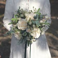 Online Shop Janevini Vintage Wedding Bouquets Bohemian Garden Flowers Artificial Silk Classic Wedding Bouquet Vintage Bouquet Wedding Wedding Flowers Magazine