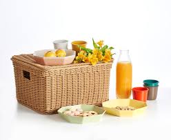 tzulai 竹纖維八角盤 有 設計udesign decorative wicker basket picnic basket picnic