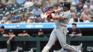 Colson Montgomery celebrating after hitting a three-run homer for the Chicago White Sox against the Minnesota Twins
