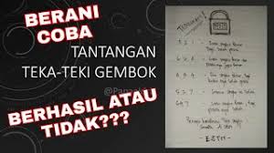 We did not find results for: Memecahkan Tantangan Teka Teki Gembok Satria Tekno Chanel Youtube
