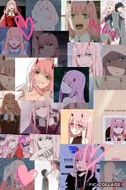 Zero Two Collage Fondo De Pantalla De Anime Fondo De Anime Artistas